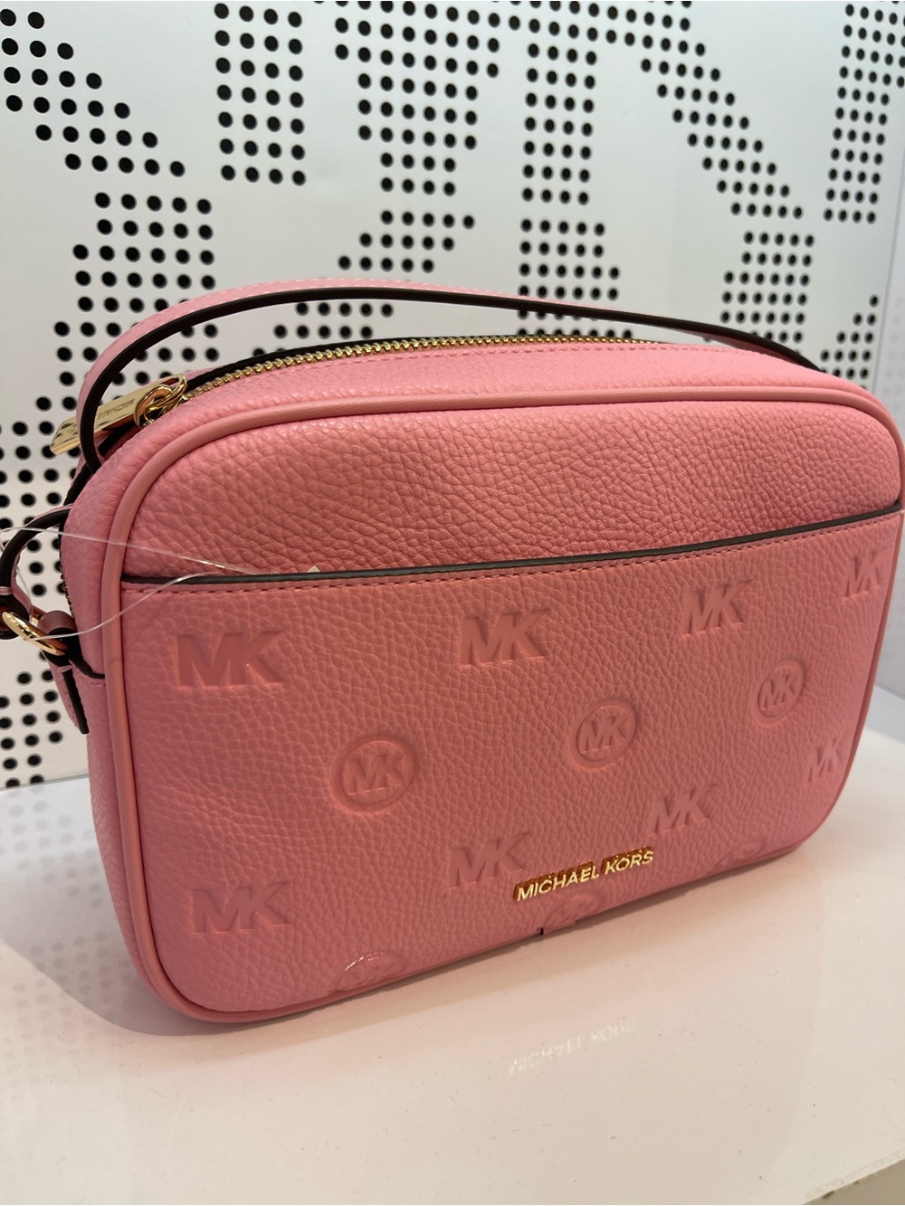 Michael Kors Jet Set Travel Large Logo Debossed EW Camera Crossbody
Carnation